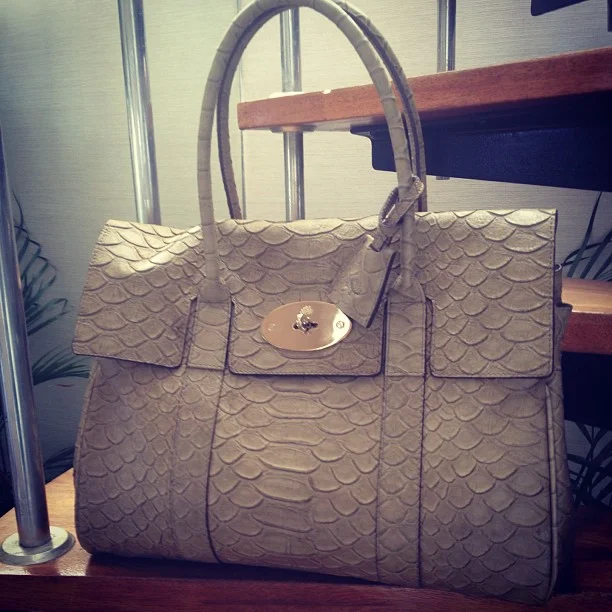 Mulberry Bayswater Silky Snake Bag. (And Mr Bear.)