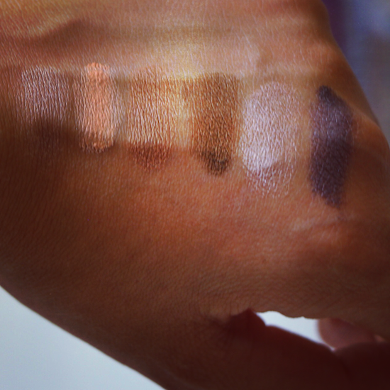 cream shadow swatched