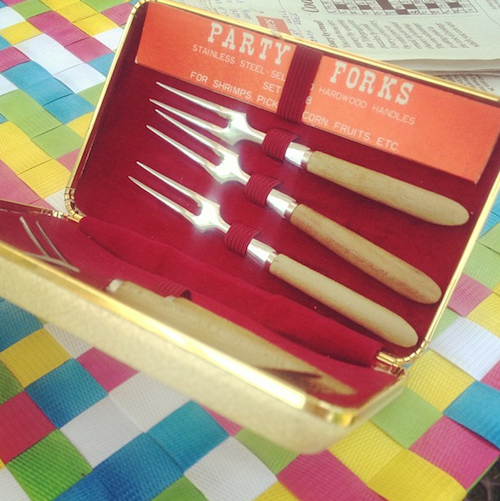 vintage party forks