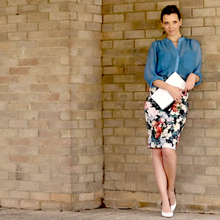 What I’m Wearing: Floral Print Pencil Skirt