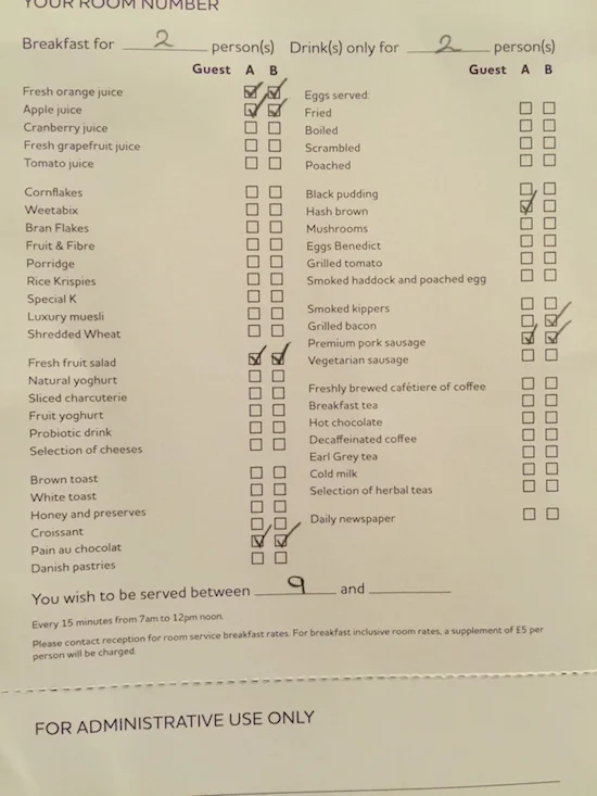 weird breakfast order card