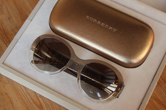 Burberry round clearance frame sunglasses