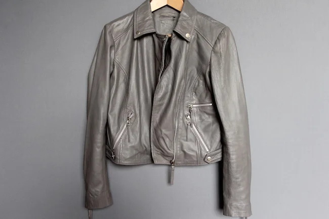 next grey leather jacket