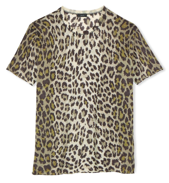 joseph cashmere tee leopard