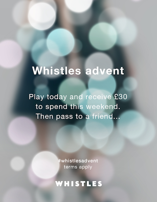 whistles offer 30 to spend online
