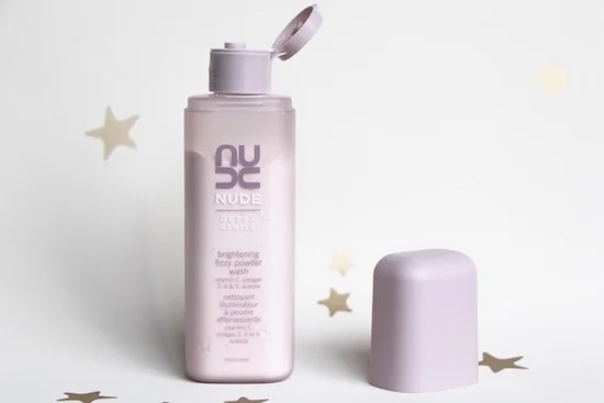 nude skincare detox gentle brightening fizzy powder wash review