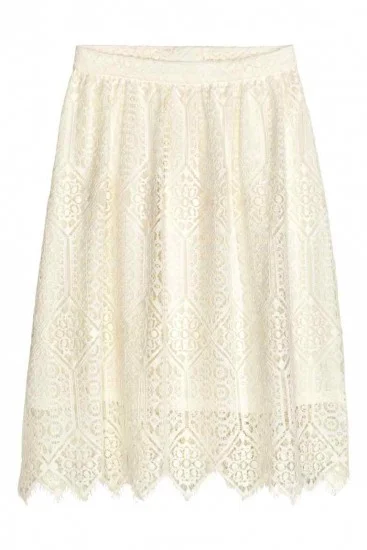 lace skirt white