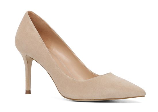 aldo suede pump in bone