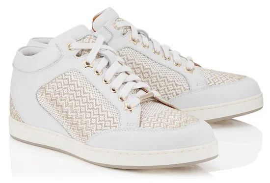 jimmy choo miami woven fabric marble white