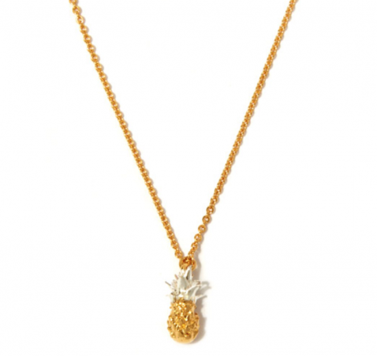 liberty pineapple gold pendant