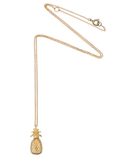 estella bartlett pineapple gold pendant