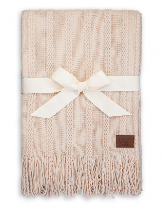 ugg fine cable knit blanket