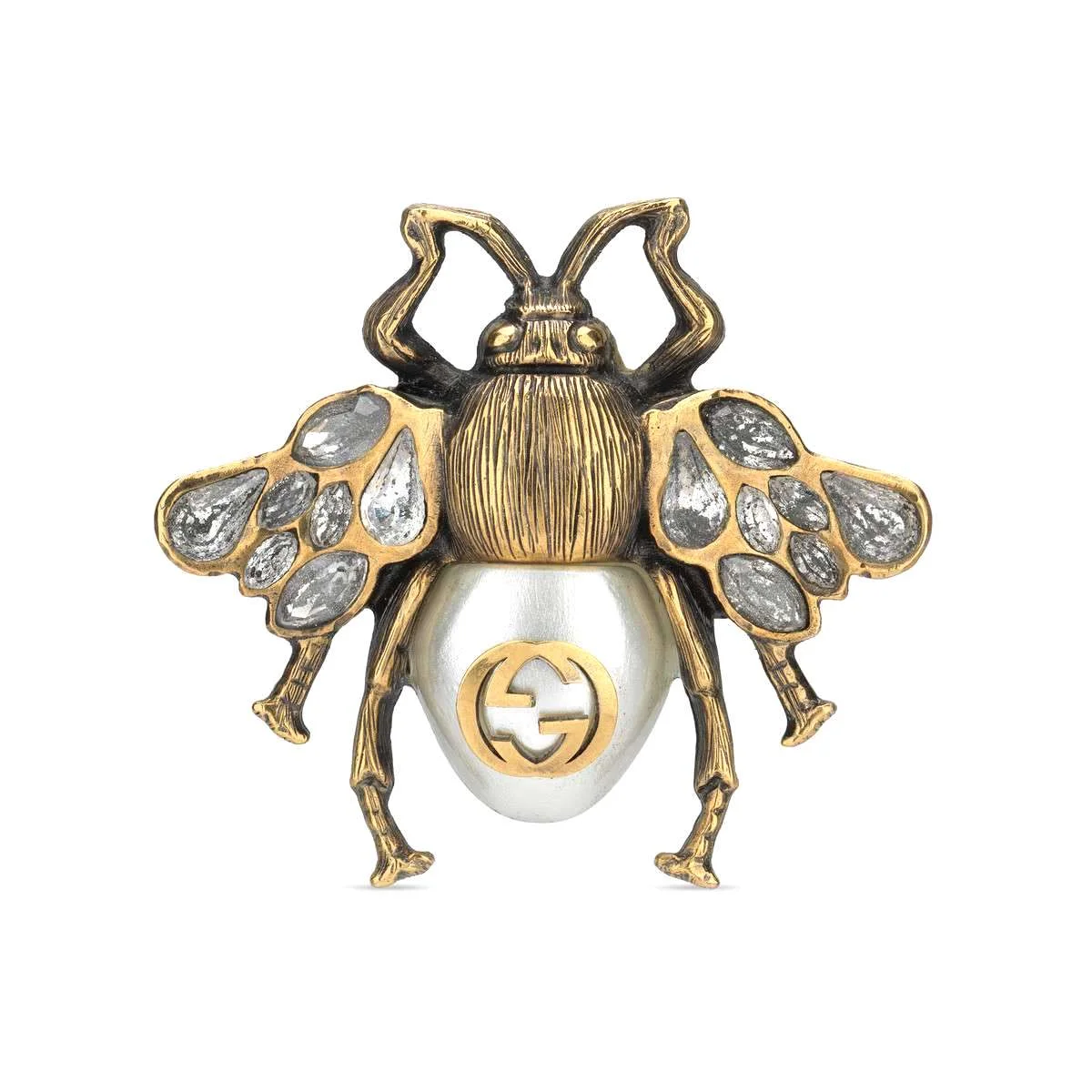 gucci bee ring pearl