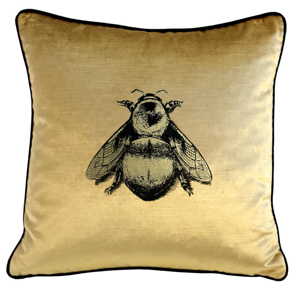 timorous beasties bee cushion 